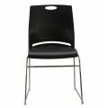 Stacking Plastic Seat Metal Frame Office Chair Without Wheels Conference Room Training Chair